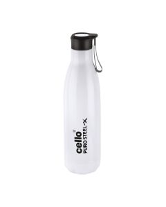 Cello - Puro Steel X Rover Water Bottle With Inner Steel And Outer Plastic 900ml - White