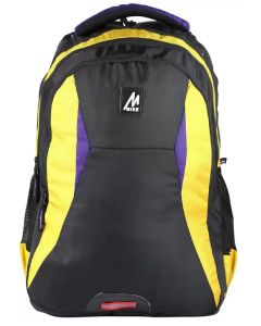 Mike - Classic College Backpack - Yellow and Black