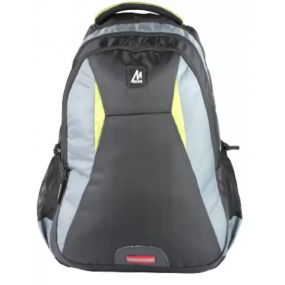 Mike - Classic College Backpack - Grey and Black