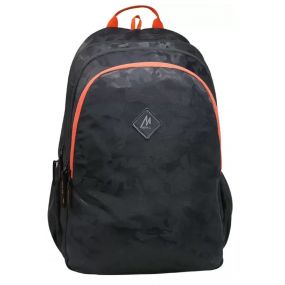 Mike - Cosmo Casual Backpack - Black and Orange