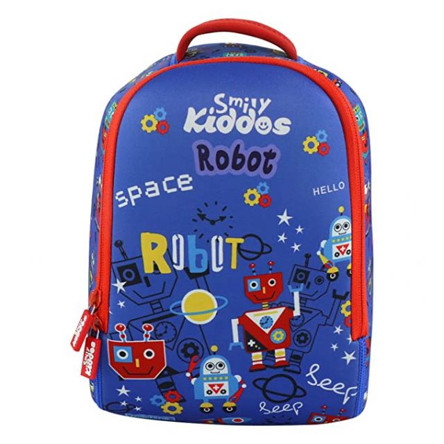 Smily Kiddos - Robot Theme Preschool Backpack - Blue