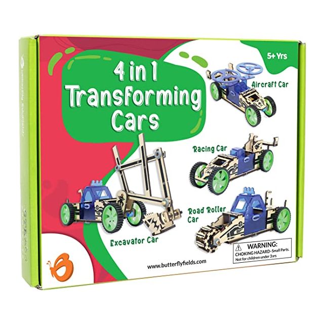 Butterfly Edufields - Science Project Kit Diy 4 in1 Transforming Cars