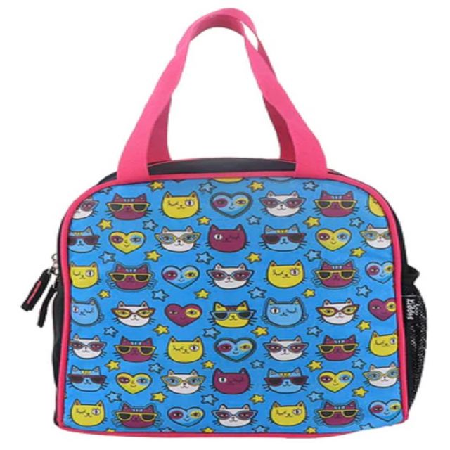 Smily Kiddos - Joy Kitty Theme Lunch Bag - Teal Blue
