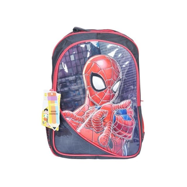 Priority -  Caramel 018  Spider Man School Bag - Black and Red - Medium