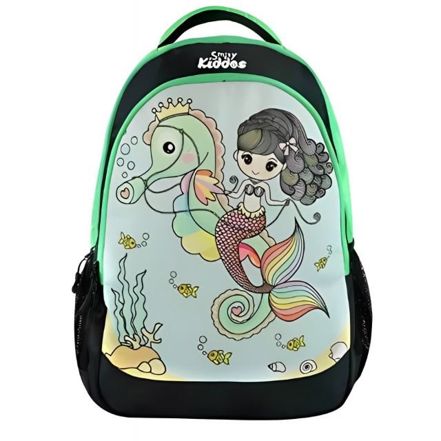 Smily Kiddos - Mermaid Theme Junior School Backpack - Green