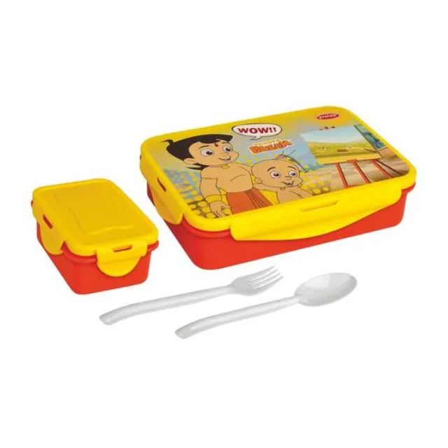 Pratap - Hyper Locked Lunch Box - C-HL950 Chota Bheem Theme - Multi Color