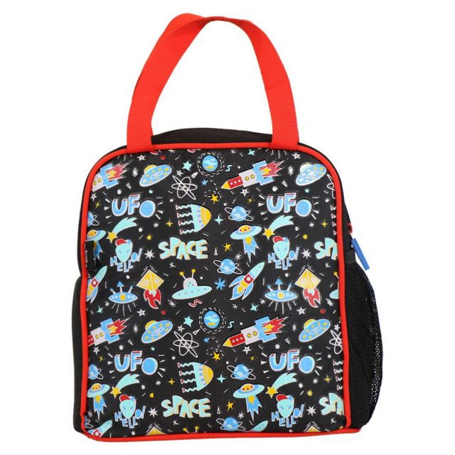Smily Kiddos - Joy Space Theme Lunch Bag - Black